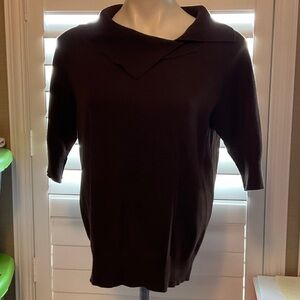 Chic Dark Brown Women's Sweater